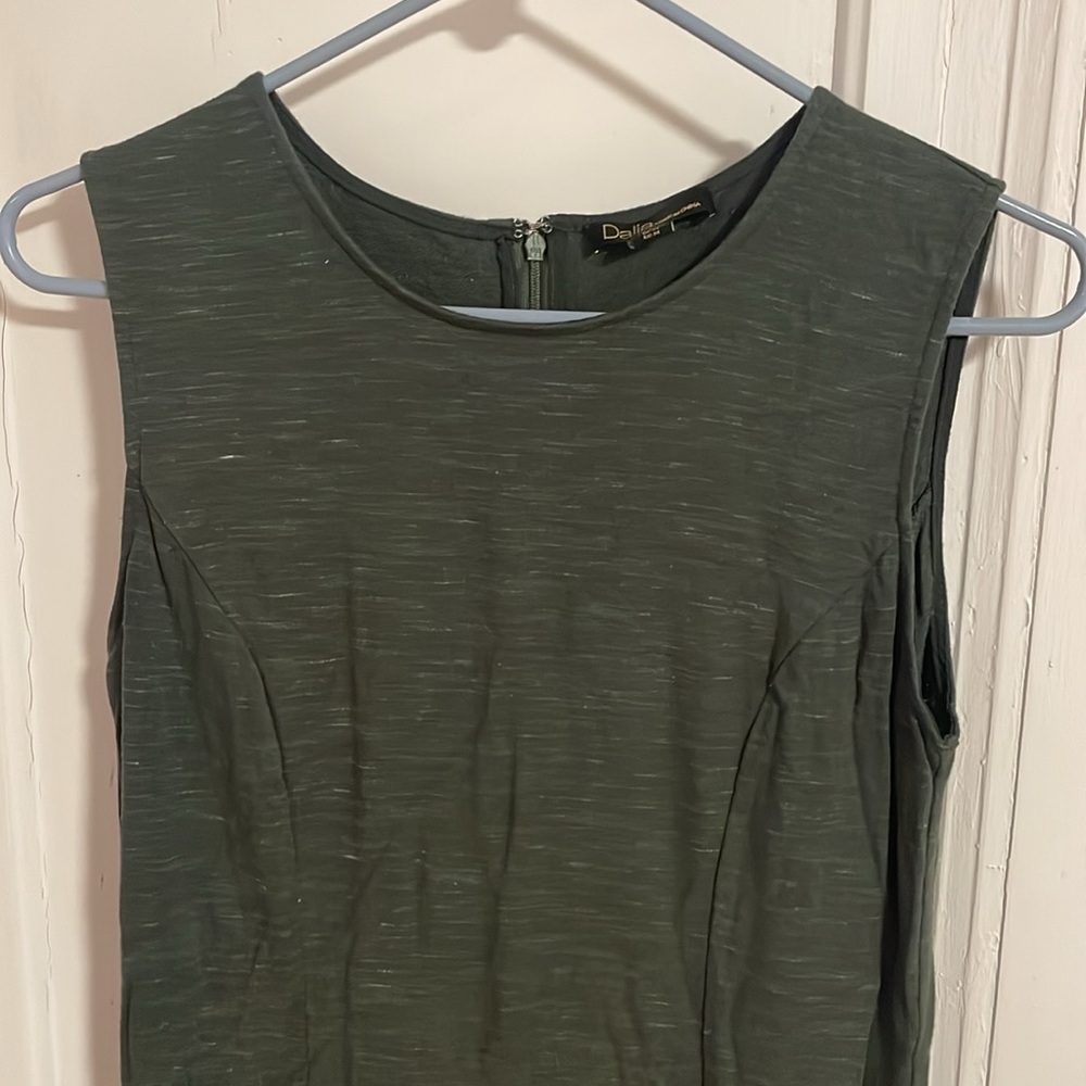 Forest green cotton dress